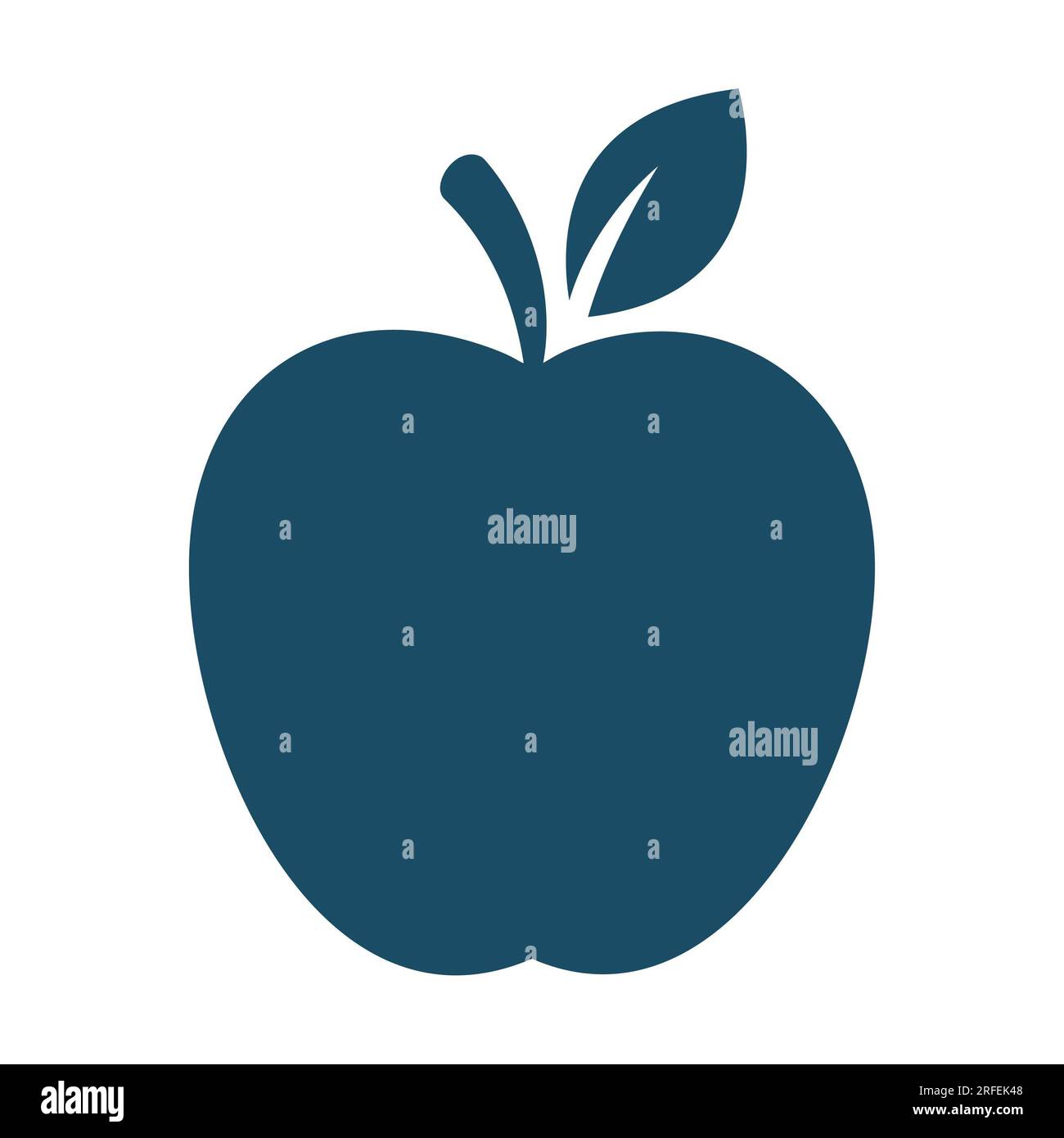 Apple icon on white background. Isolated illustration Stock Photo - Alamy