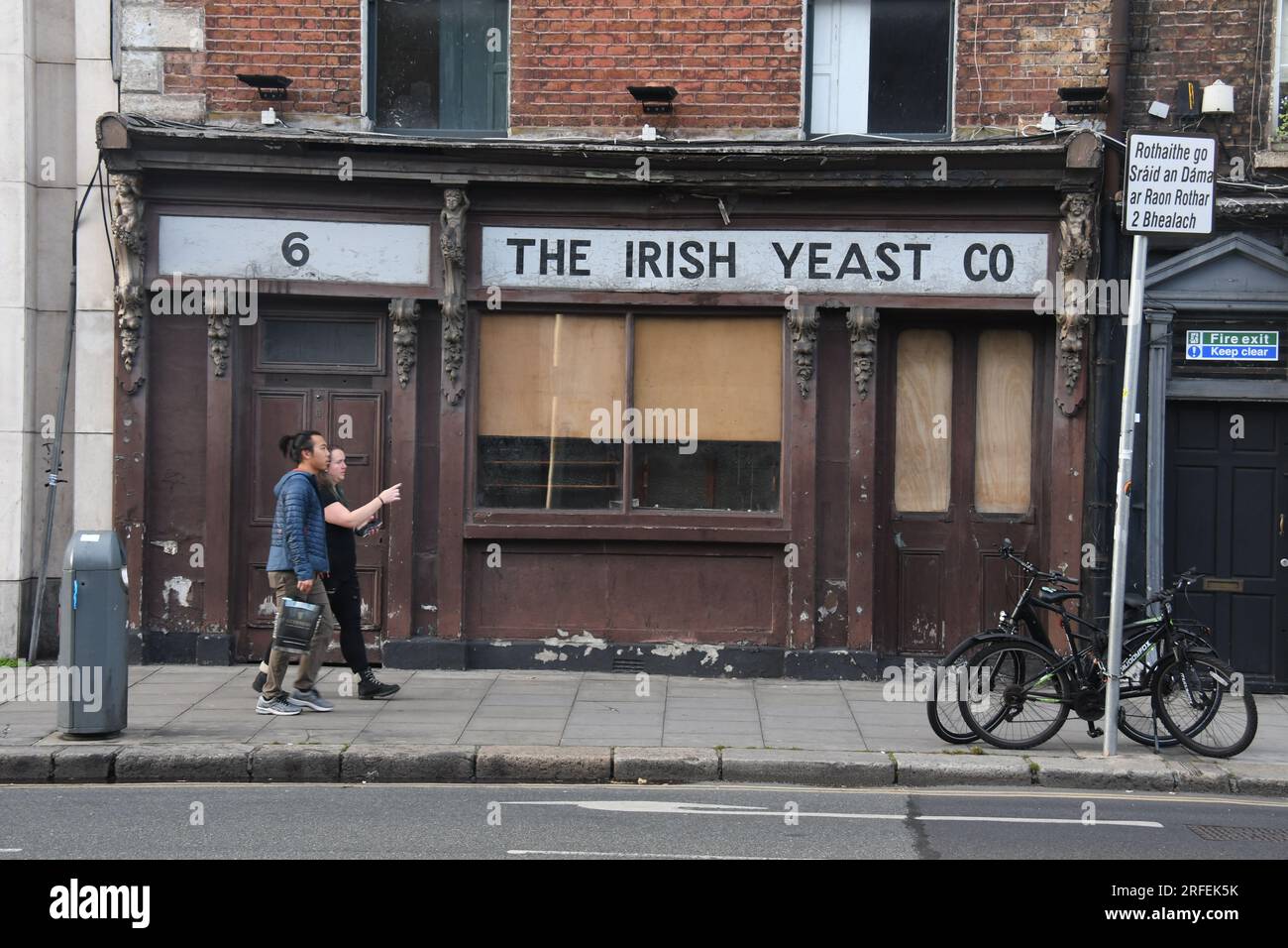 View of an old shop front in the city centre in Dublin, Ireland Stock Photo