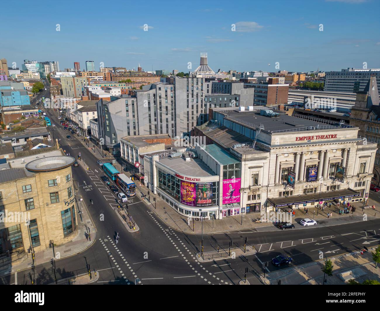 Aerial view of The Liverpool Empire Theatre, Merseyside, England Stock ...