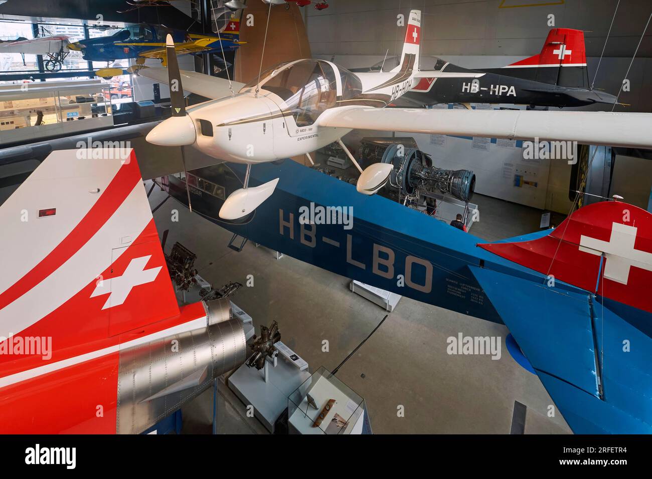 Switzerland, canton of Lucerne, Lucerne (Luzern), Swiss Museum of Transport (Verkehrshaus der Schweiz), the most visited museum in Switzerland which presents a collection of locomotives, cars, boats, planes and objects in the field of communication, Prototype of the Datwyler MD3 Stock Photo