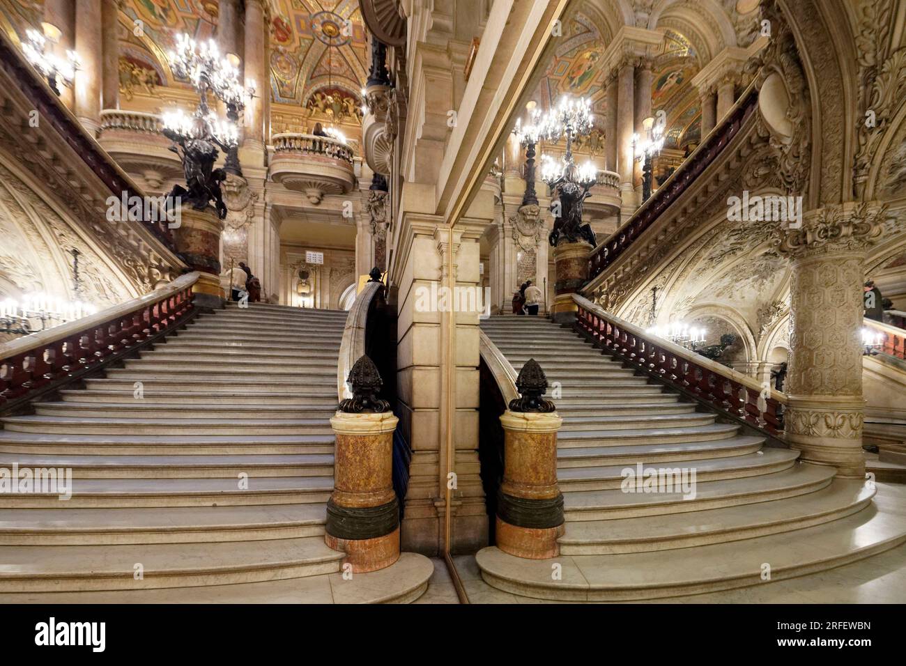 France, Paris, the Garnier Opera house, the stairway Stock Photo - Alamy
