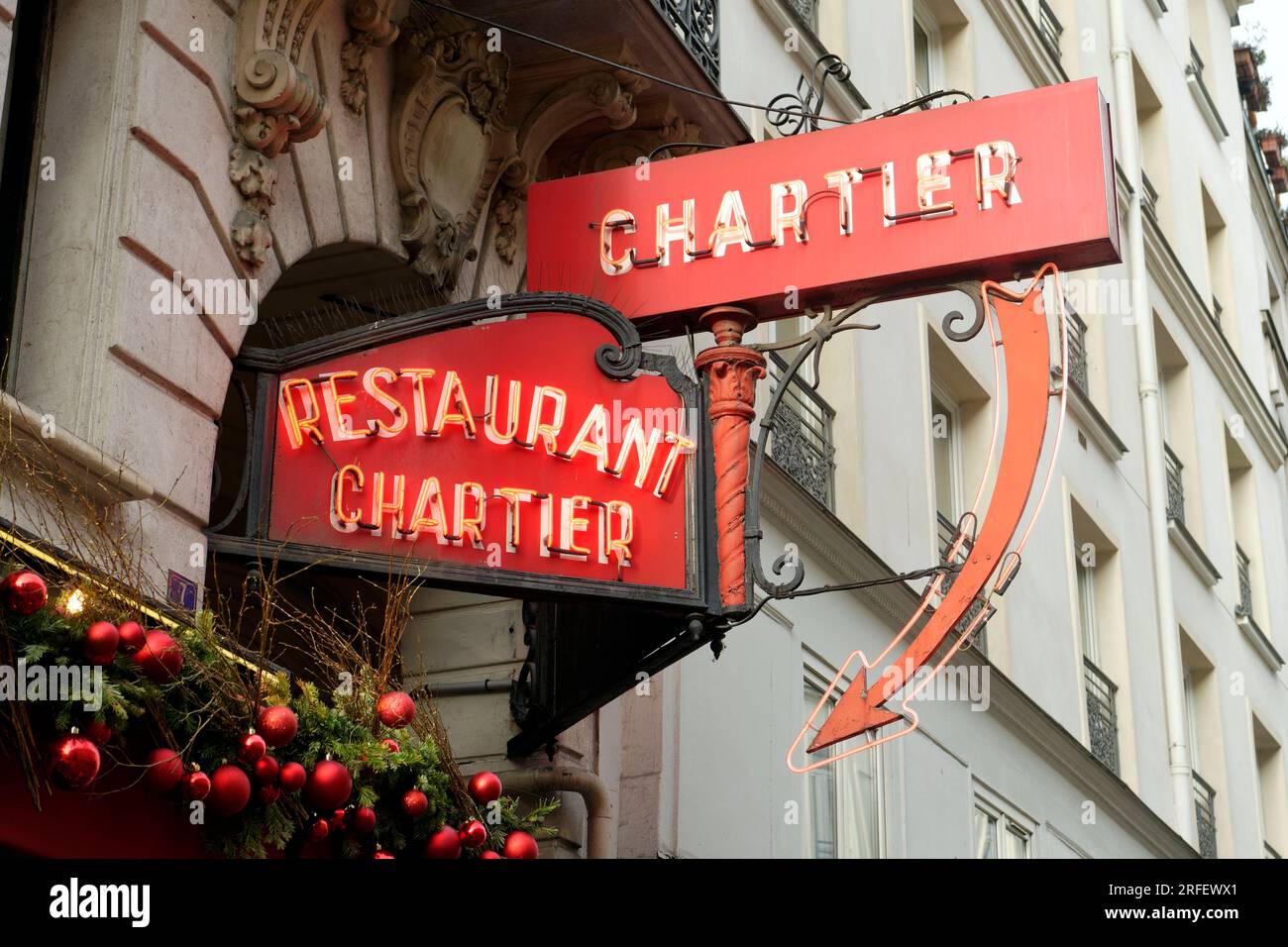France, Paris, the Grands Boulevards, the Bouillon Chartier, 7 Rue du Faubourg Montmartre Stock