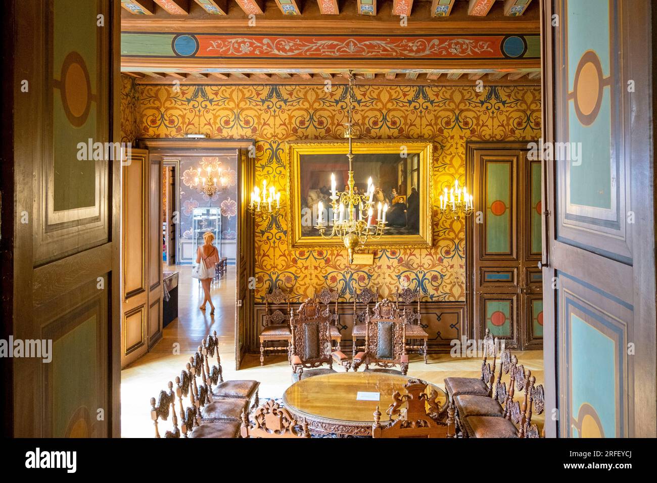 France, Loiret, Loire Valley listed as World Heritage by UNESCO, Orleans, hotel Groslot is a 16th century private mansion in the Renaissance style and designed by the French architect Jacques I Androuet du Cerceau Stock Photo