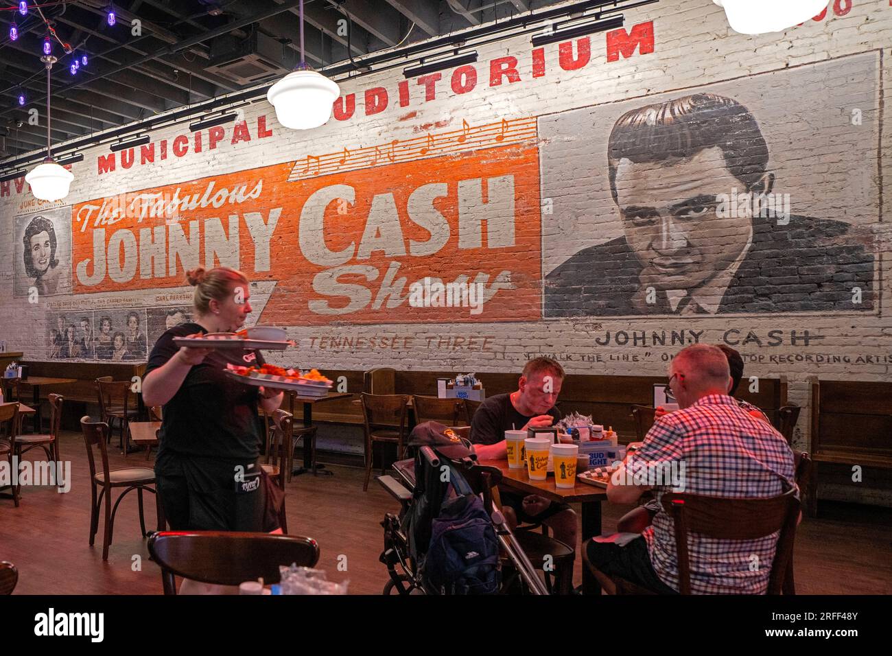 United States, Tennessee, Nashville, the District neighborhood, the Johnny Cash Bar Stock Photo