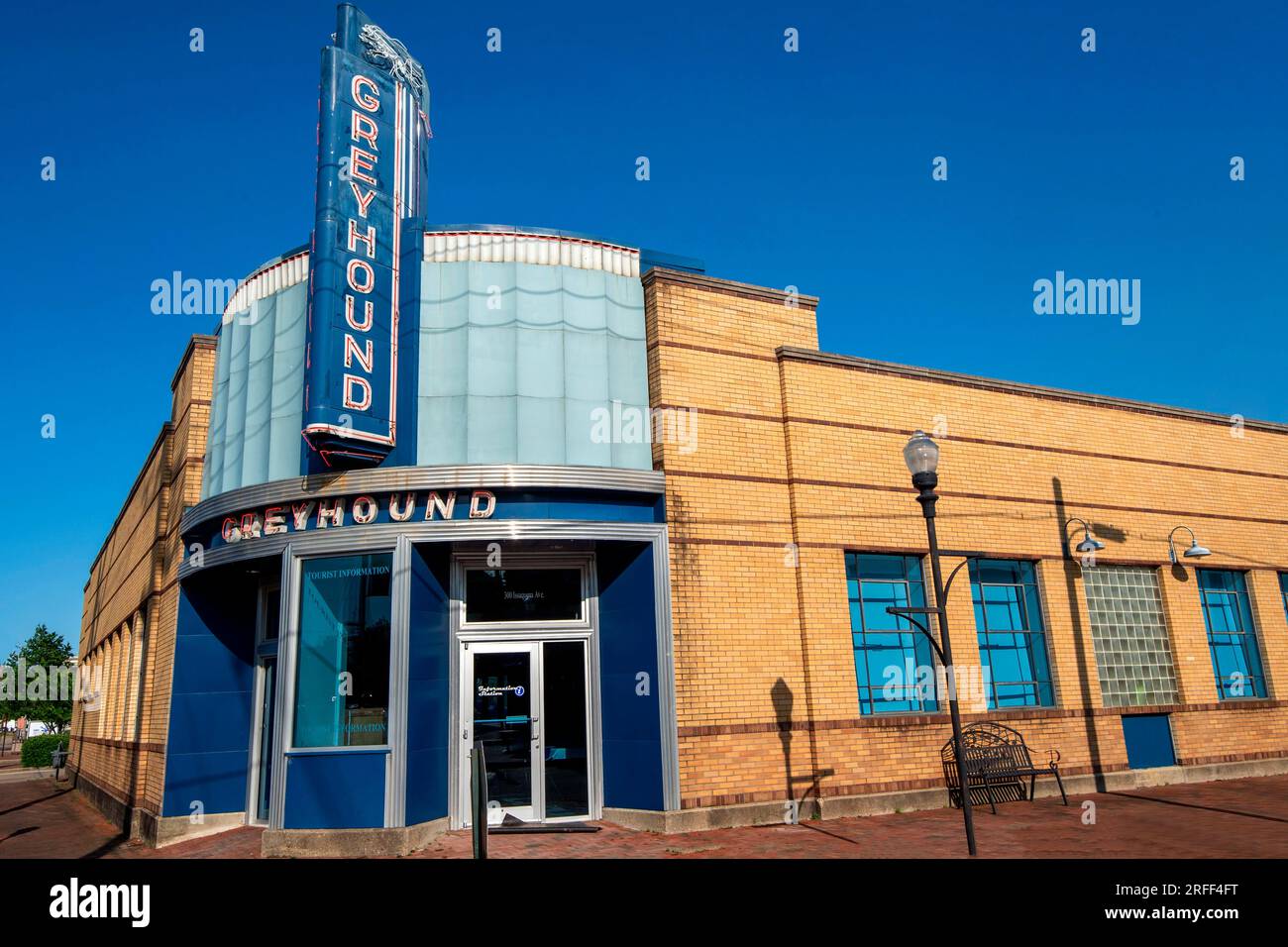 United States, Mississippi, Clarksdale, former Greyhound bus company building Stock Photo Alamy