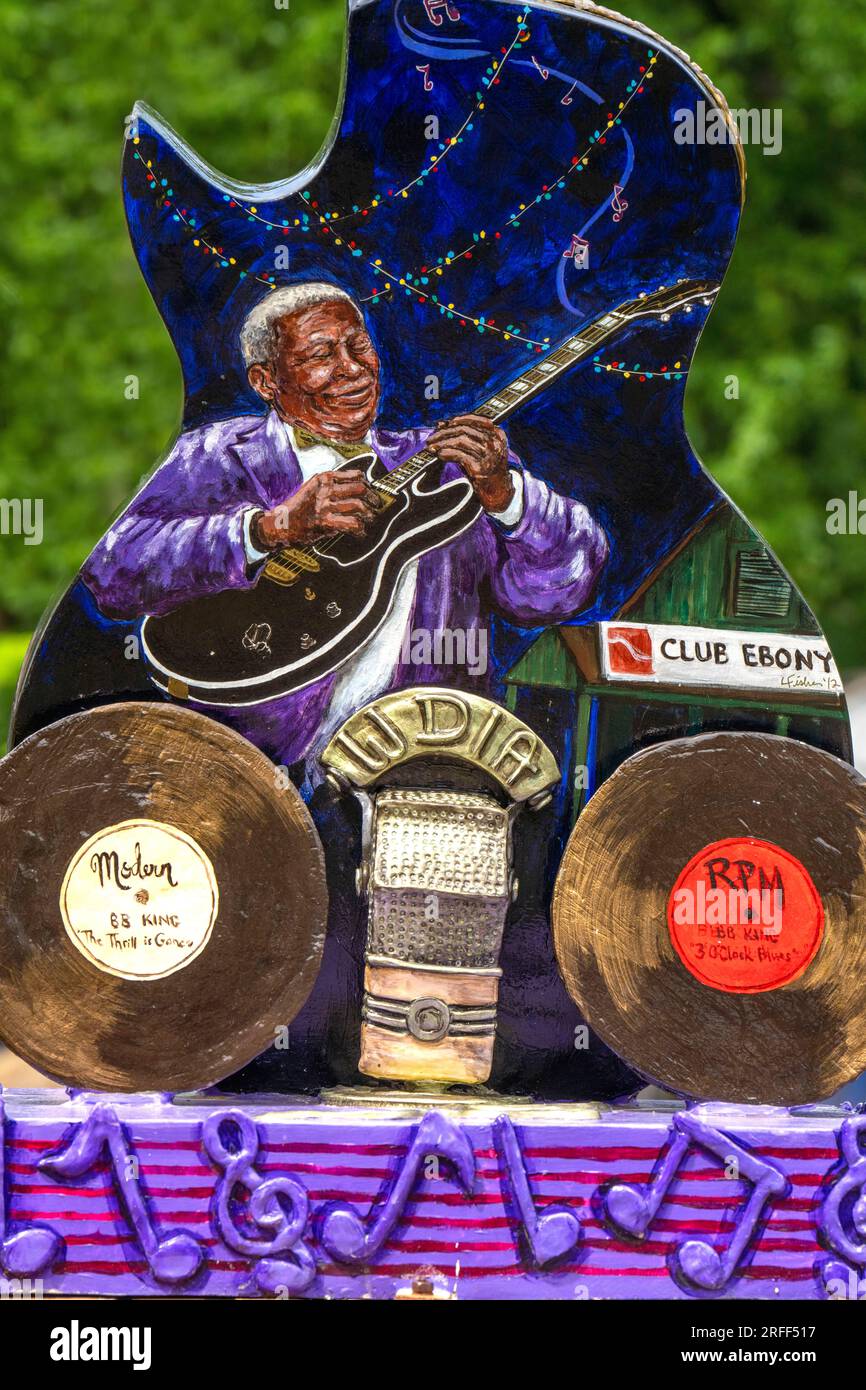 United States, Mississippi, Indianola, museum and tomb of bluesman BB King Stock Photo