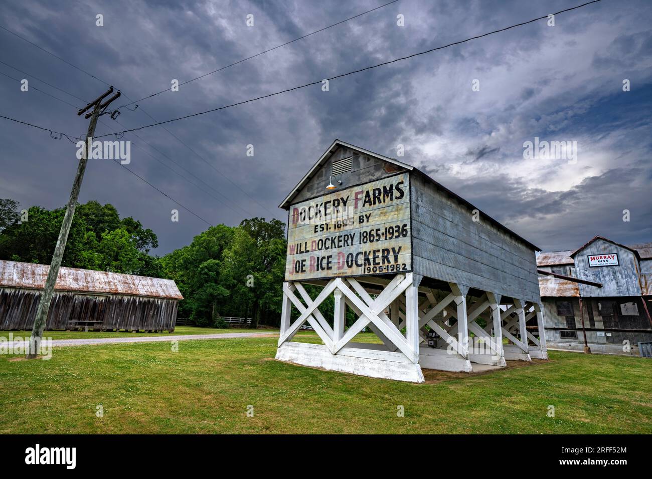 United States, Mississippi, Dockery, the Dockery Plantation is where the blues was born with Charley Patton, Robert Johnson and Howlin' Wolf Stock Photo