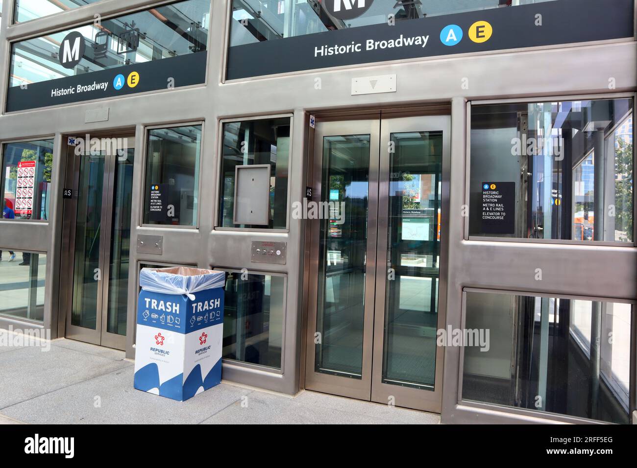 Los Angeles, California Historic Broadway Metro Rail A and E Line