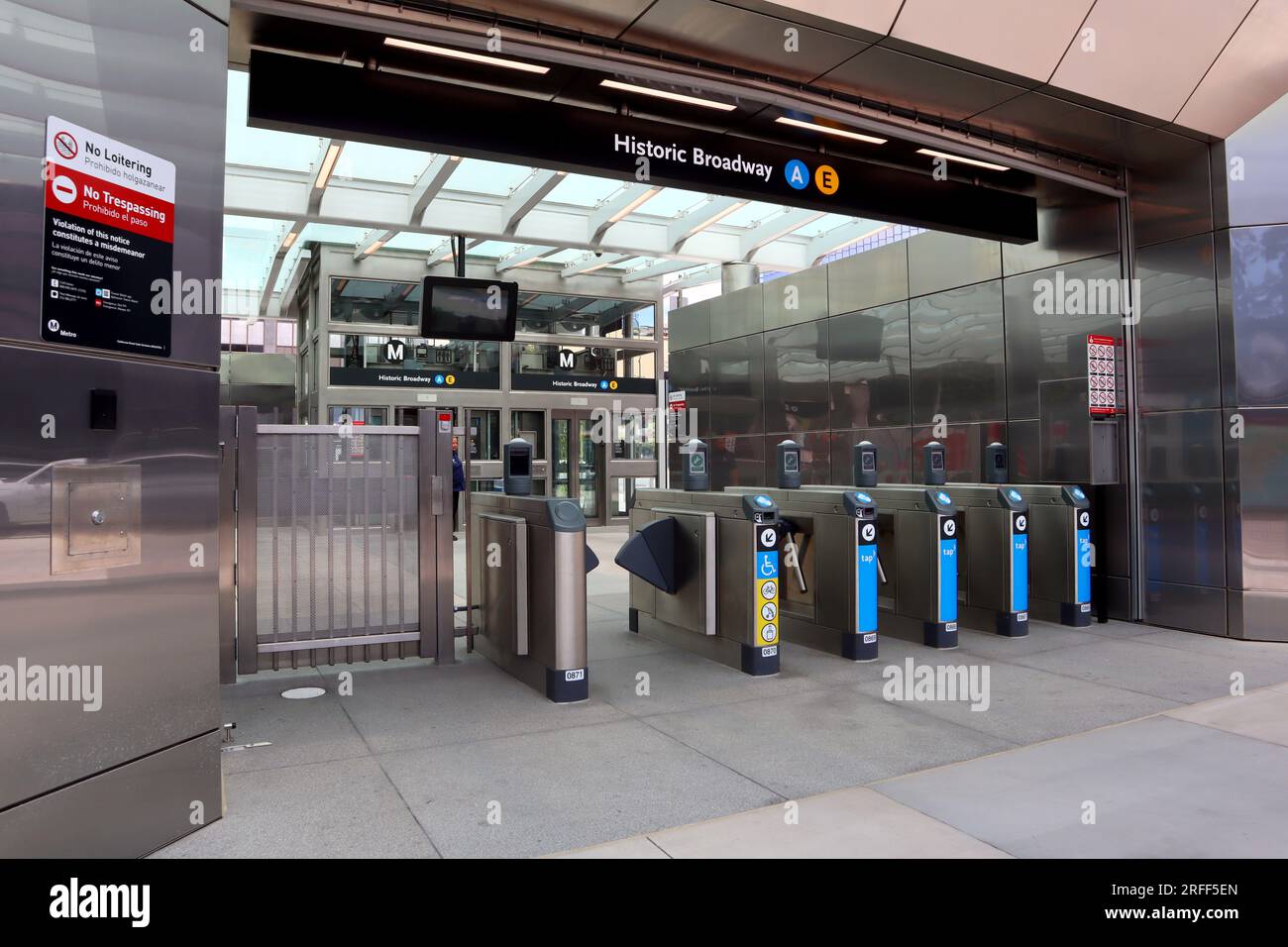 Los Angeles, California Historic Broadway Metro Rail A and E Line