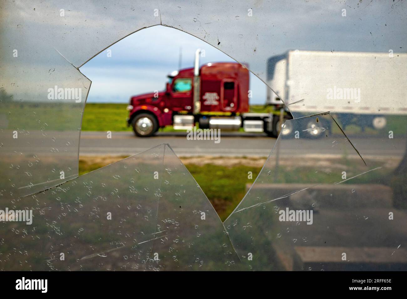 United States, Louisiana, Dulac, warehouses and houses destroyed by the