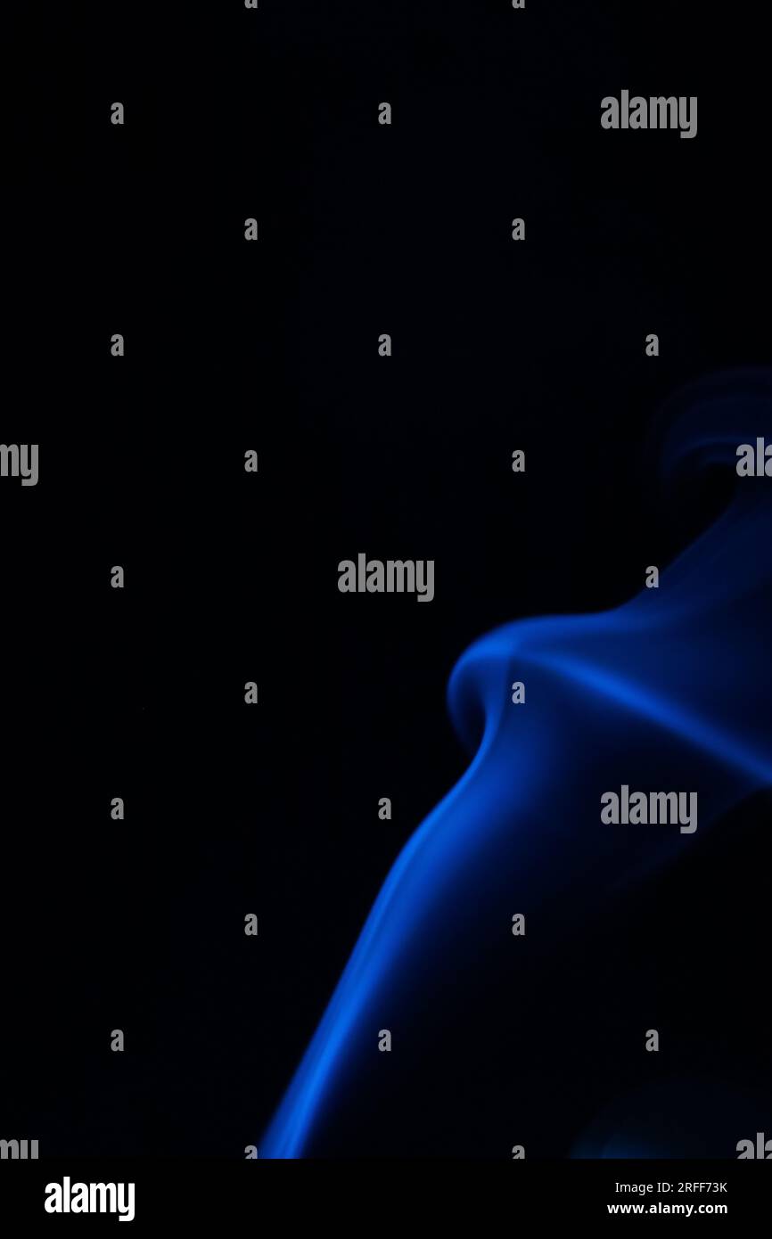 Blue smoke on a dark background, patterns, Blue fog abstract Stock ...