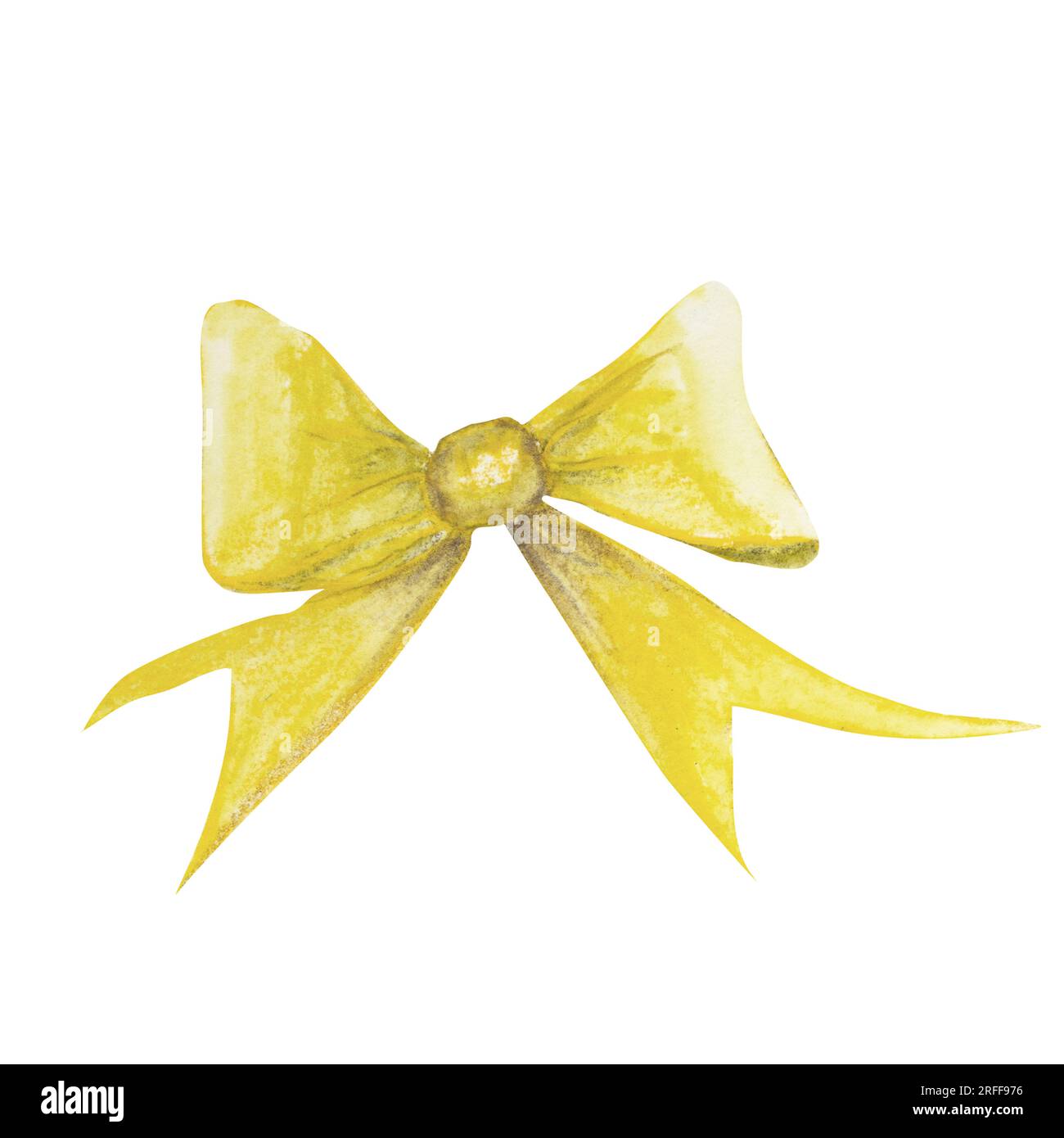 Watercolor illustration Hand painted bow isolated on white background