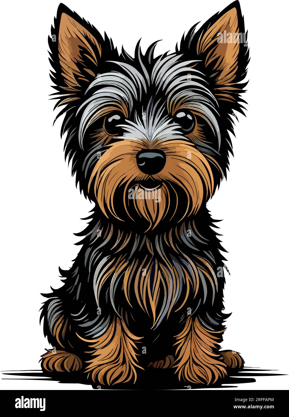White and brown jack russell terrier puppy Stock Vector Images - Alamy