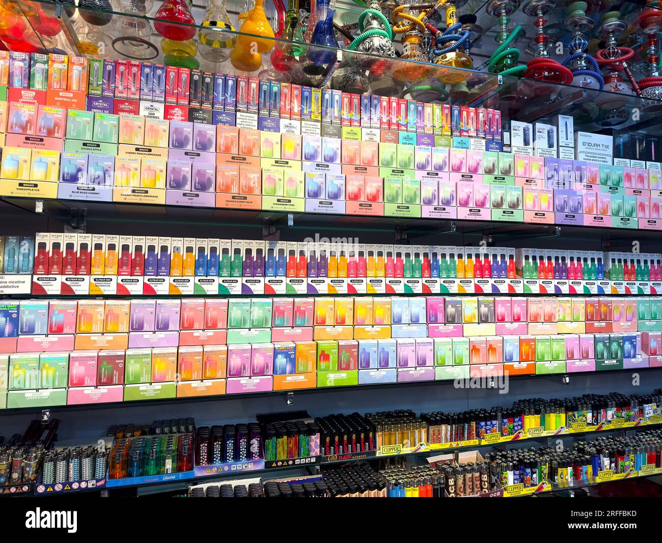 Vape display Stock Photo