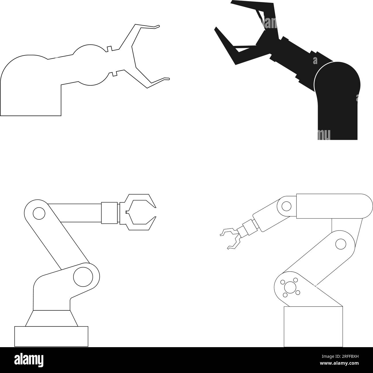 Industrial robot icon vector design,mechanical robot arm icon Stock ...