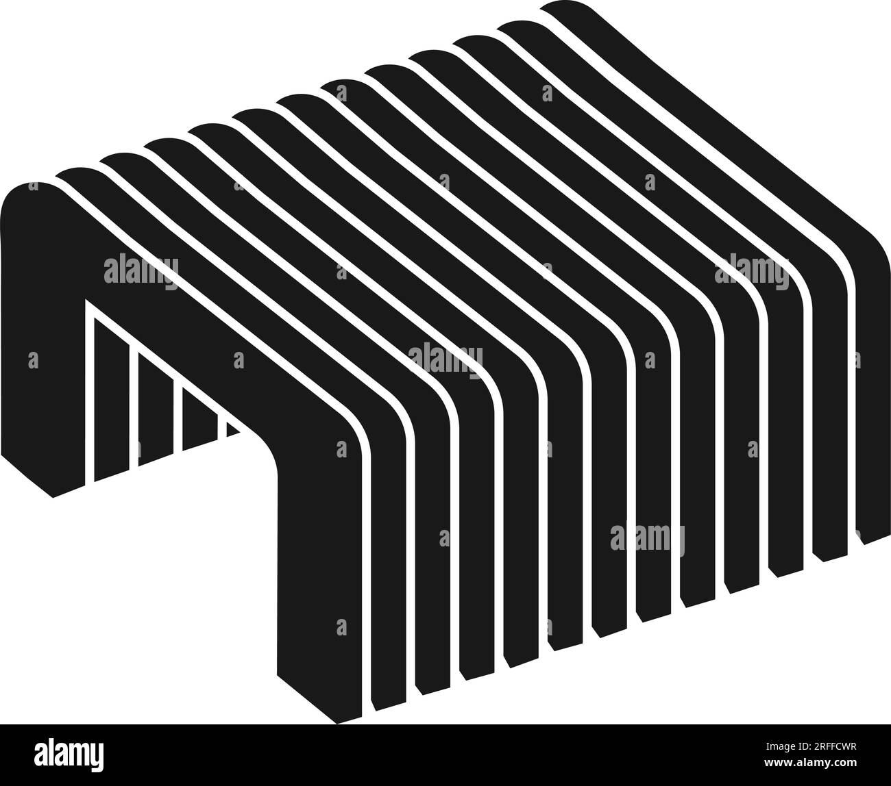 Staple Pin Icon, Stapler Metal Staple Fastener Vector illustration