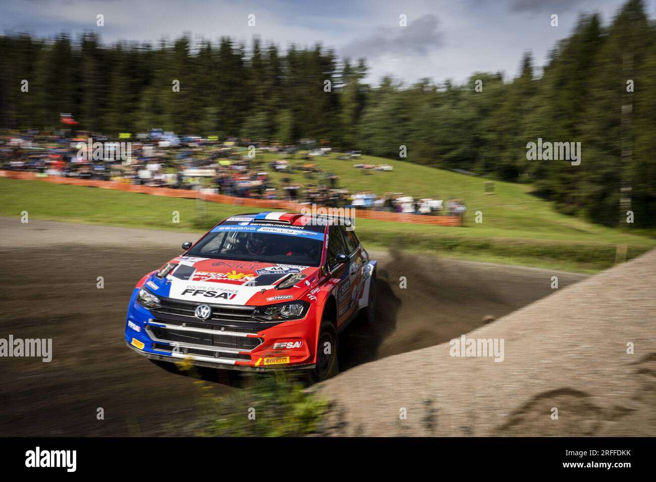 28 Jari HUTTUNEN (FIN), Antti LINNAKETO (FIN), SKODA FABIA, RC2, Rally2,  action during the Rally Finland 2023, 9th round of the 2023 WRC World Rally  Car Championship, from August 3 to 6