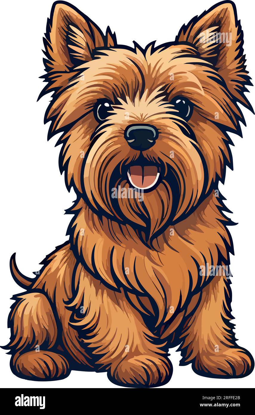White and brown jack russell terrier puppy Stock Vector Images - Alamy