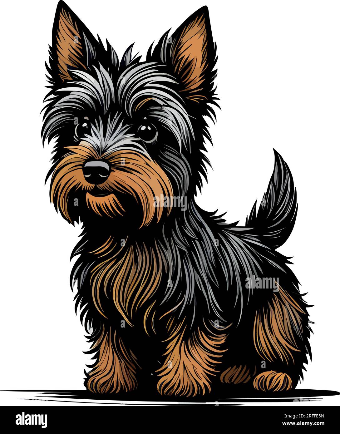 White and brown jack russell terrier puppy Stock Vector Images - Alamy