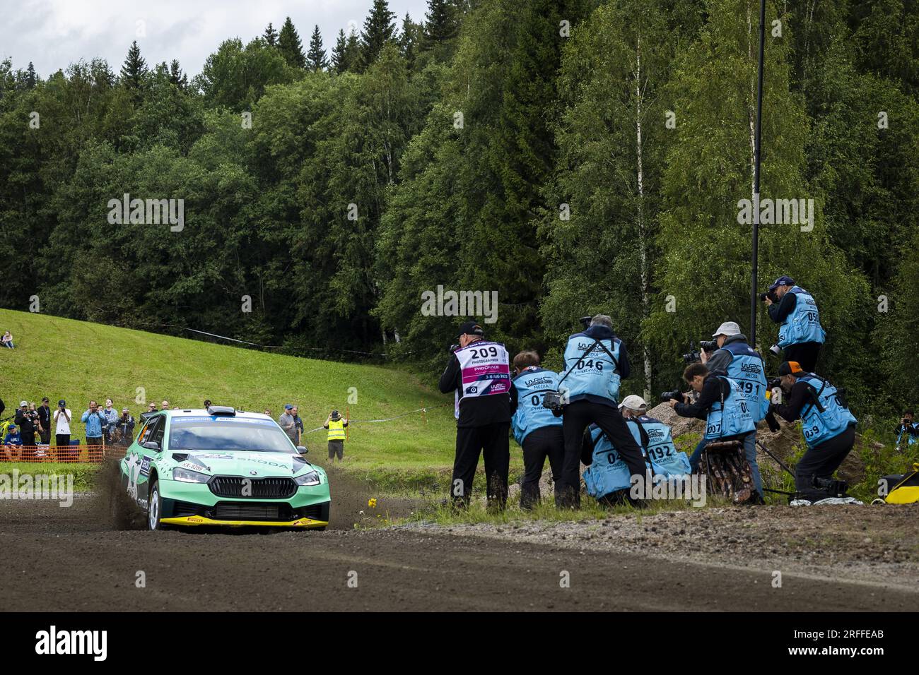 28 Jari HUTTUNEN (FIN), Antti LINNAKETO (FIN), SKODA FABIA, RC2, Rally2,  action during the Rally Finland 2023, 9th round of the 2023 WRC World Rally  Car Championship, from August 3 to 6