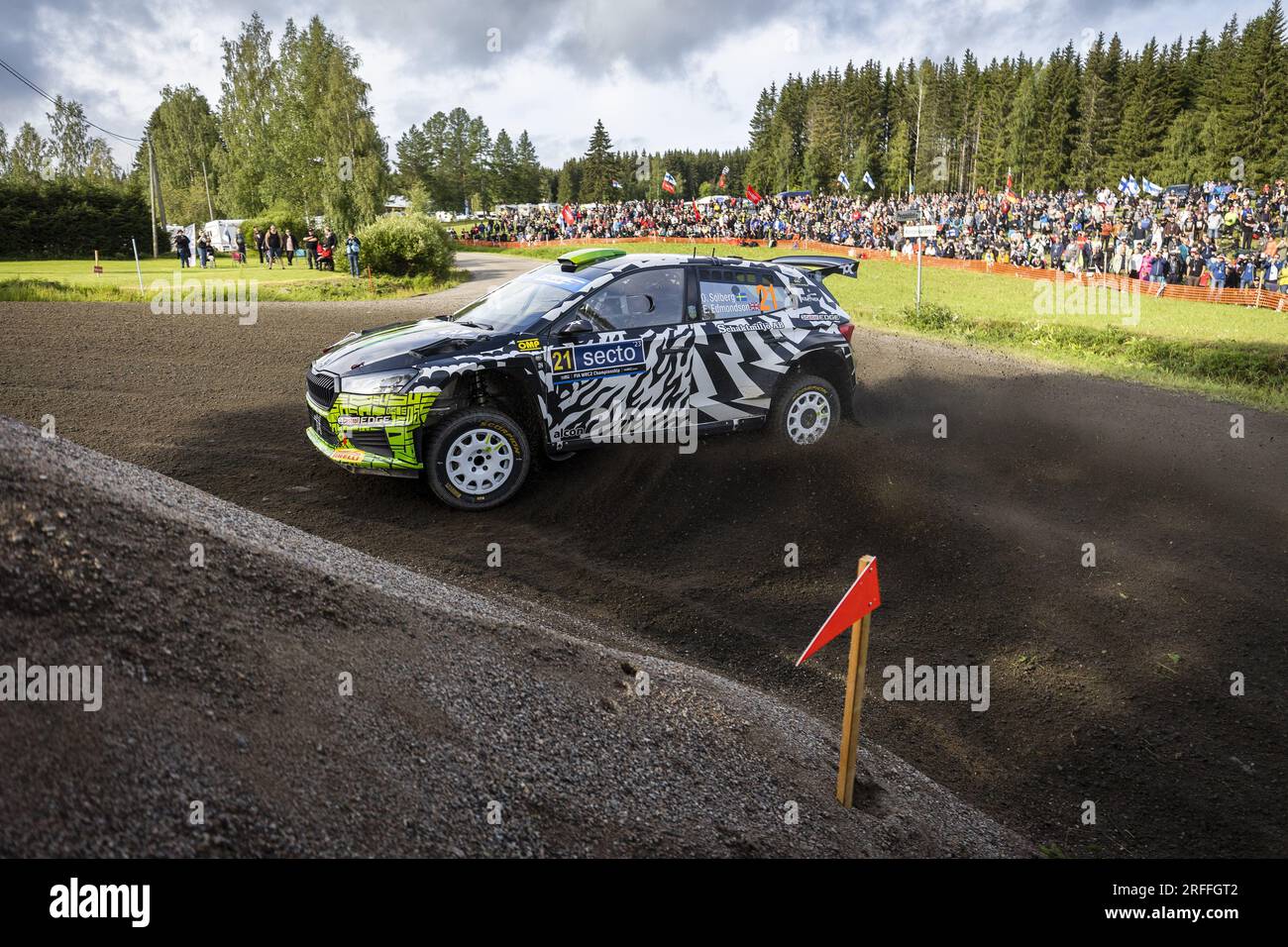 28 Jari HUTTUNEN (FIN), Antti LINNAKETO (FIN), SKODA FABIA, RC2, Rally2,  action during the Rally Finland 2023, 9th round of the 2023 WRC World Rally  Car Championship, from August 3 to 6