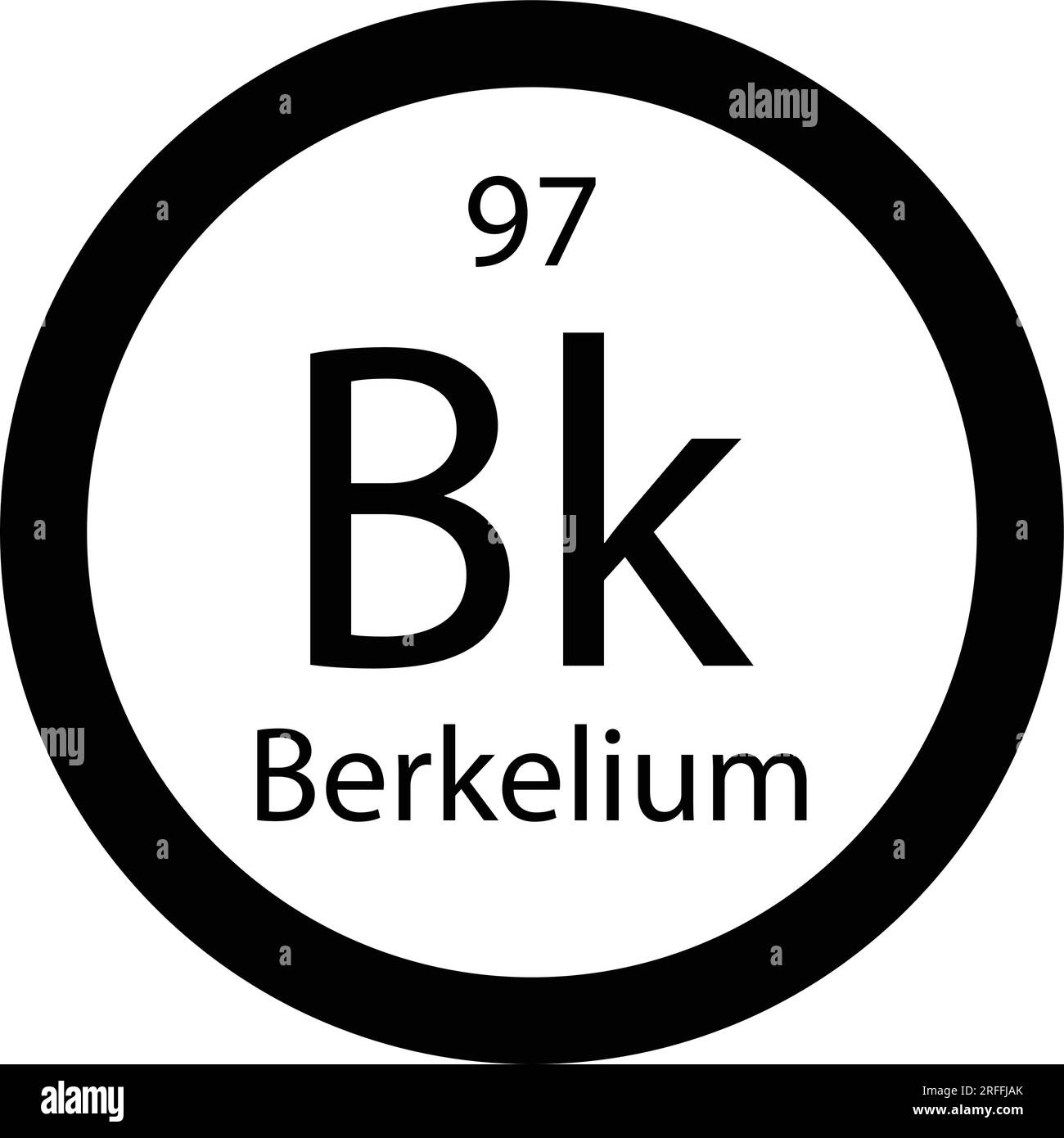 Periodic table element berkelium icon vector image Stock Vector