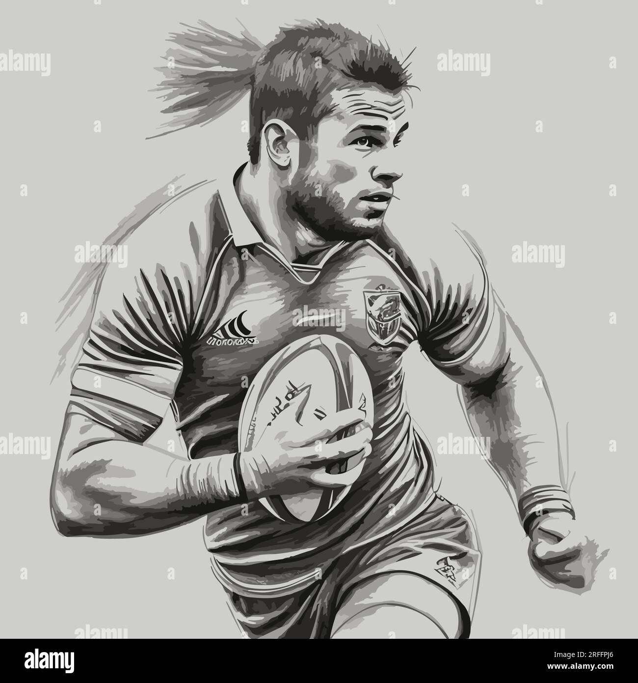 rugby-player-in-action-stock-vector-image-art-alamy