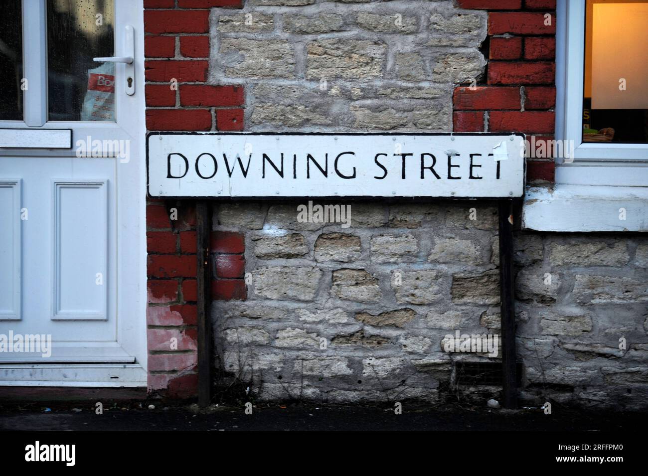 Downing Street sign in Chippenham, Wiltshire UK Stock Photo Alamy