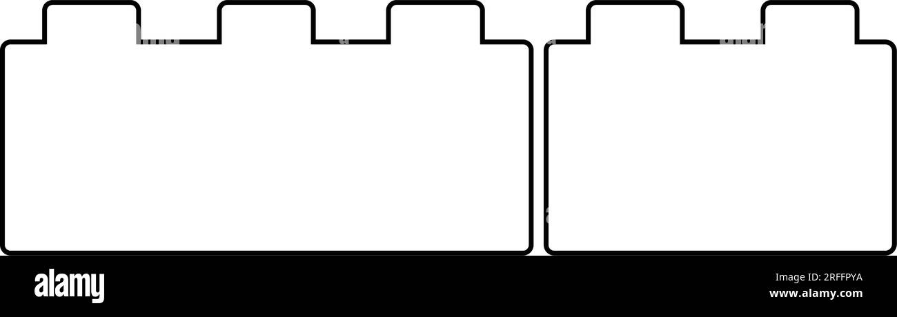 Building block icon vector illustration symbol design Stock Vector