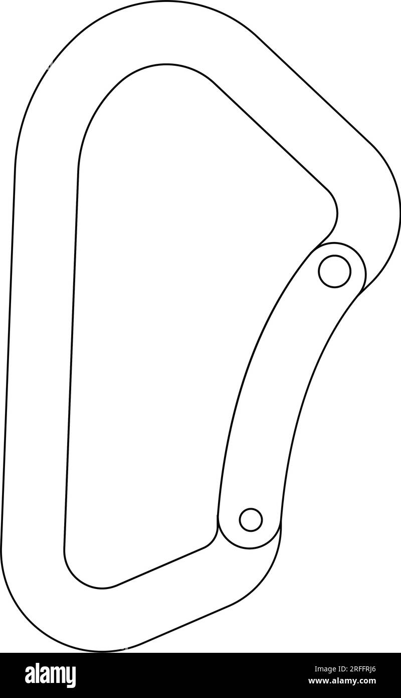 Mountain equipment Carabiner icon vector illustration symbol design