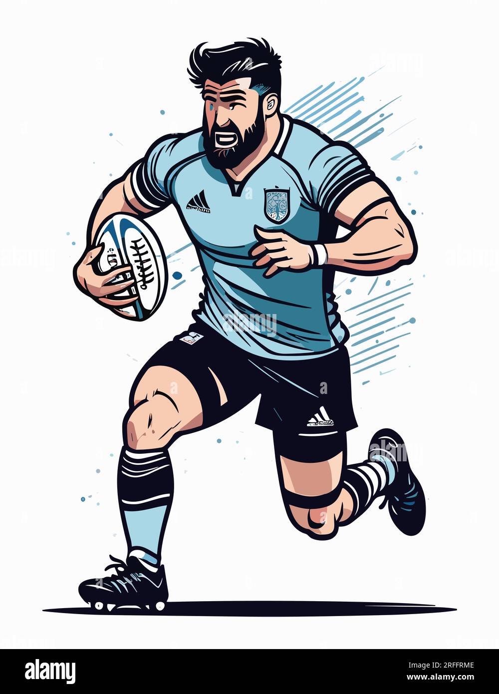 Rugby player in action Stock Vector Image & Art Alamy
