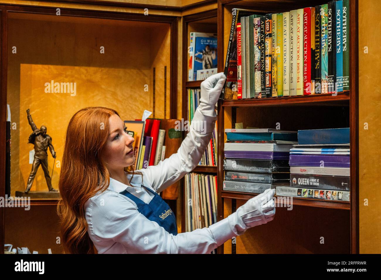 London, UK. 3rd Aug, 2023. A recreation of his library with some of his ...