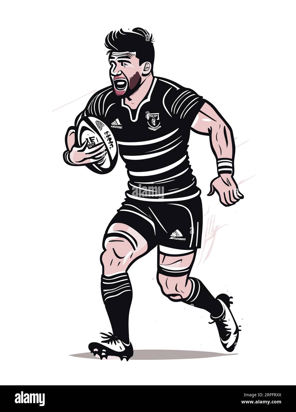 Rugby player in action Stock Vector Image & Art Alamy