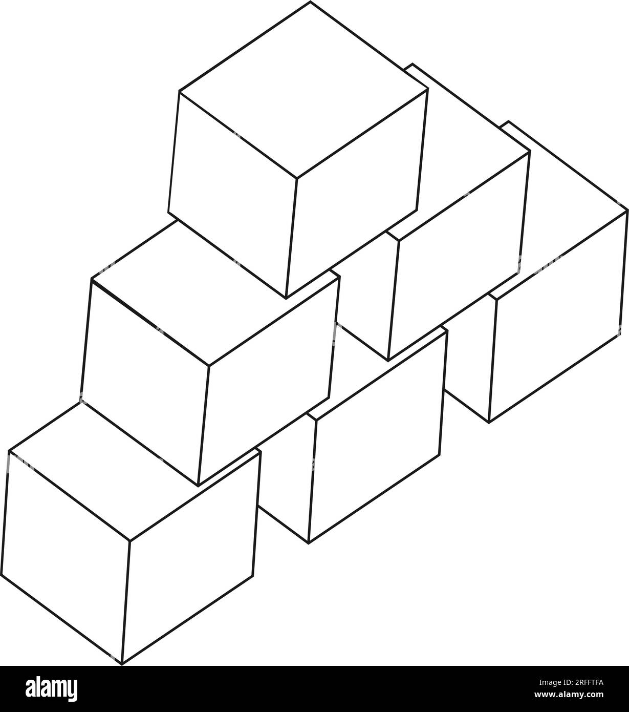 stacked blocks box icon vector illustration design Stock Vector Image