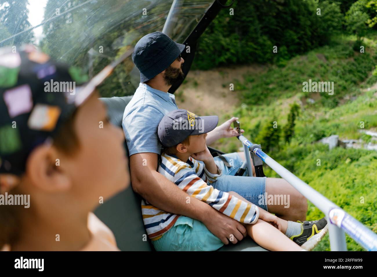 Travel on ropeway against green hi-res stock photography and images - Alamy