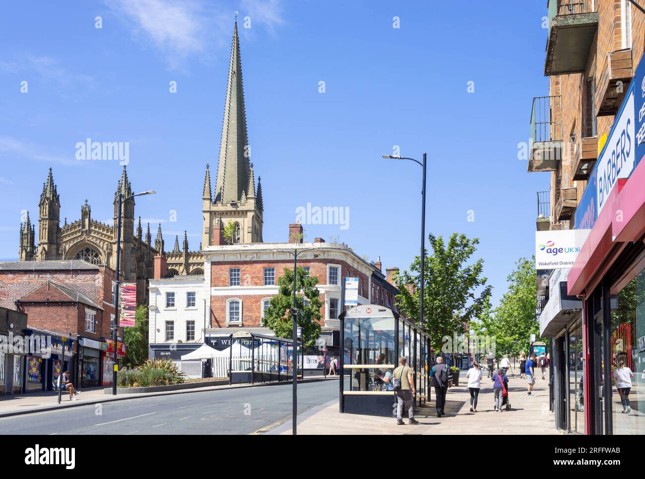 Wakefield The Springs shopping street Wakefield city centre Wakefield West Yorkshire England UK GB Europe Stock Photo