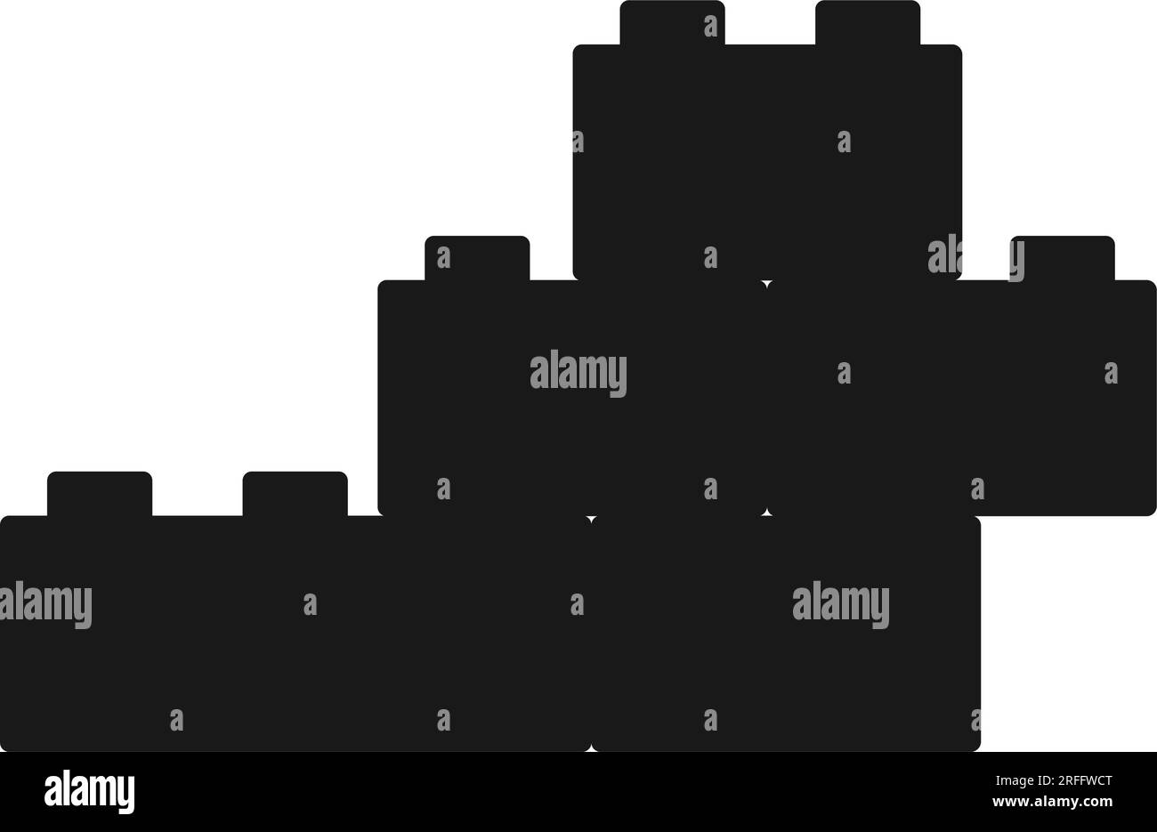 Building block icon vector illustration symbol design Stock Vector