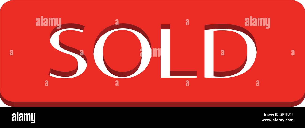 Sold icon vector illustration template design Stock Vector