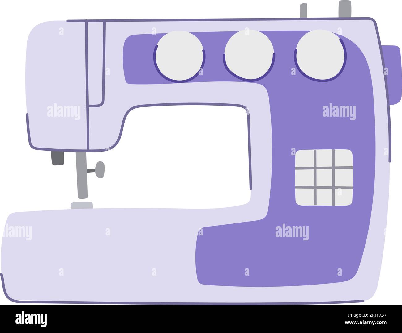 factory sew machine cartoon vector illustration Stock Vector