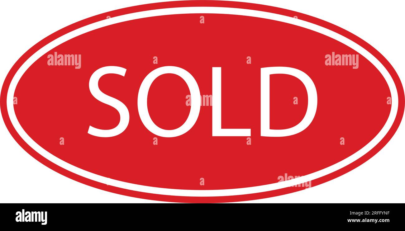 Sold icon vector illustration template design Stock Vector