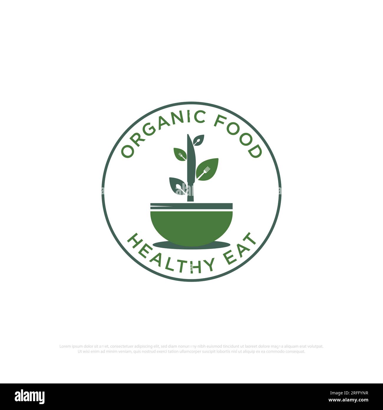 Organic food logo design vector, fresh and nature food and beverages ...