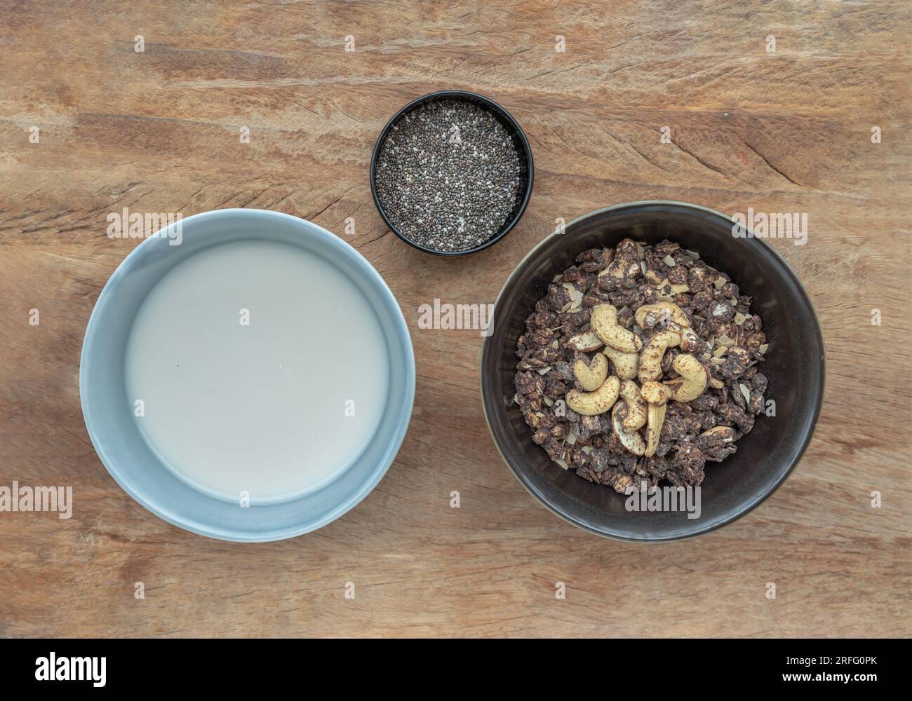 Healthy homemade malt flakes granola consists of rolled oats cashew