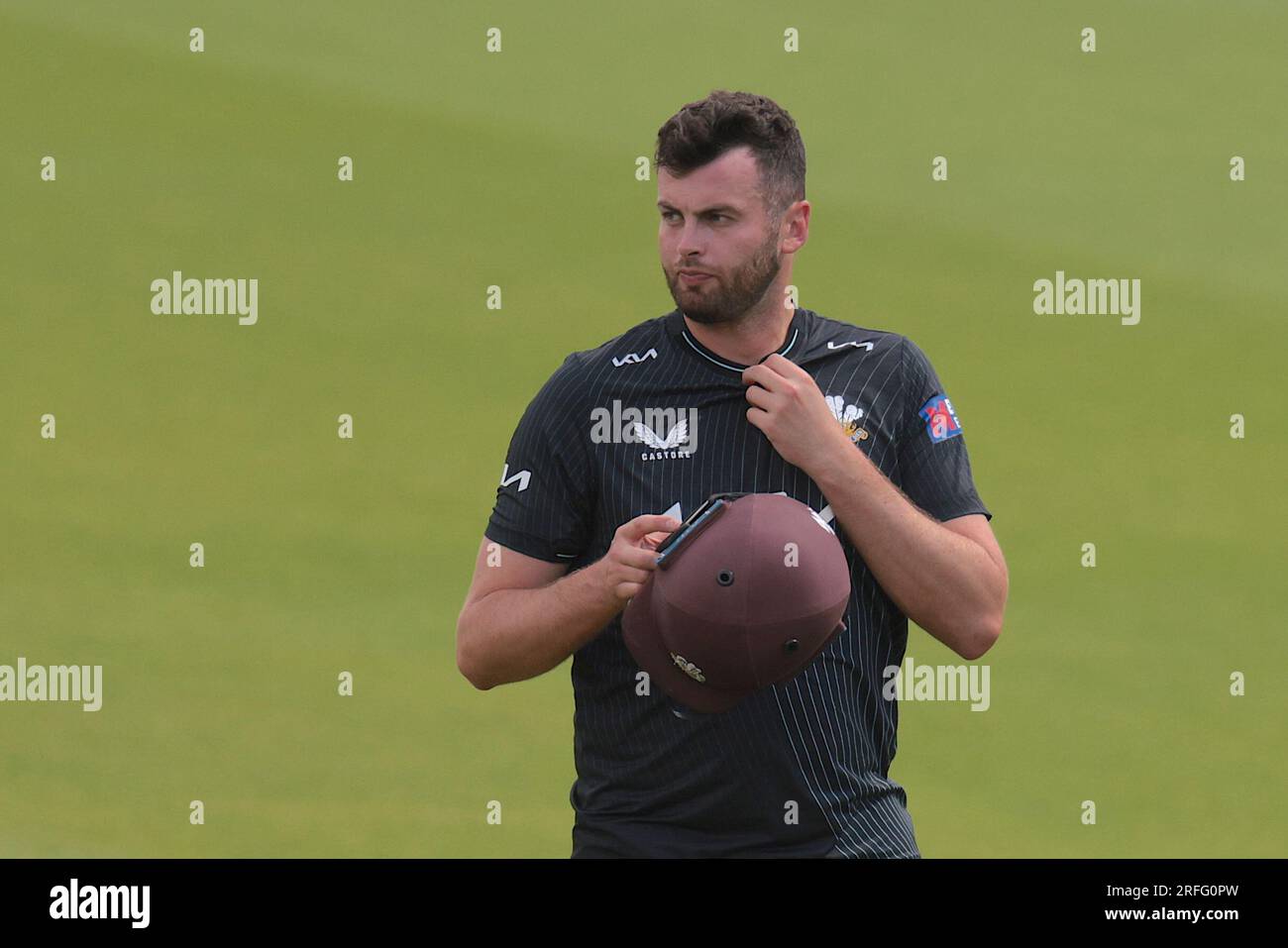 London, UK. 3rd Aug, 2023. Surrey's Dom Sibley batting as Surrey take on Leicestershire in the Metro Bank One-Day Cup at the Kia Oval. Credit: David Rowe/Alamy Live News Stock Photo