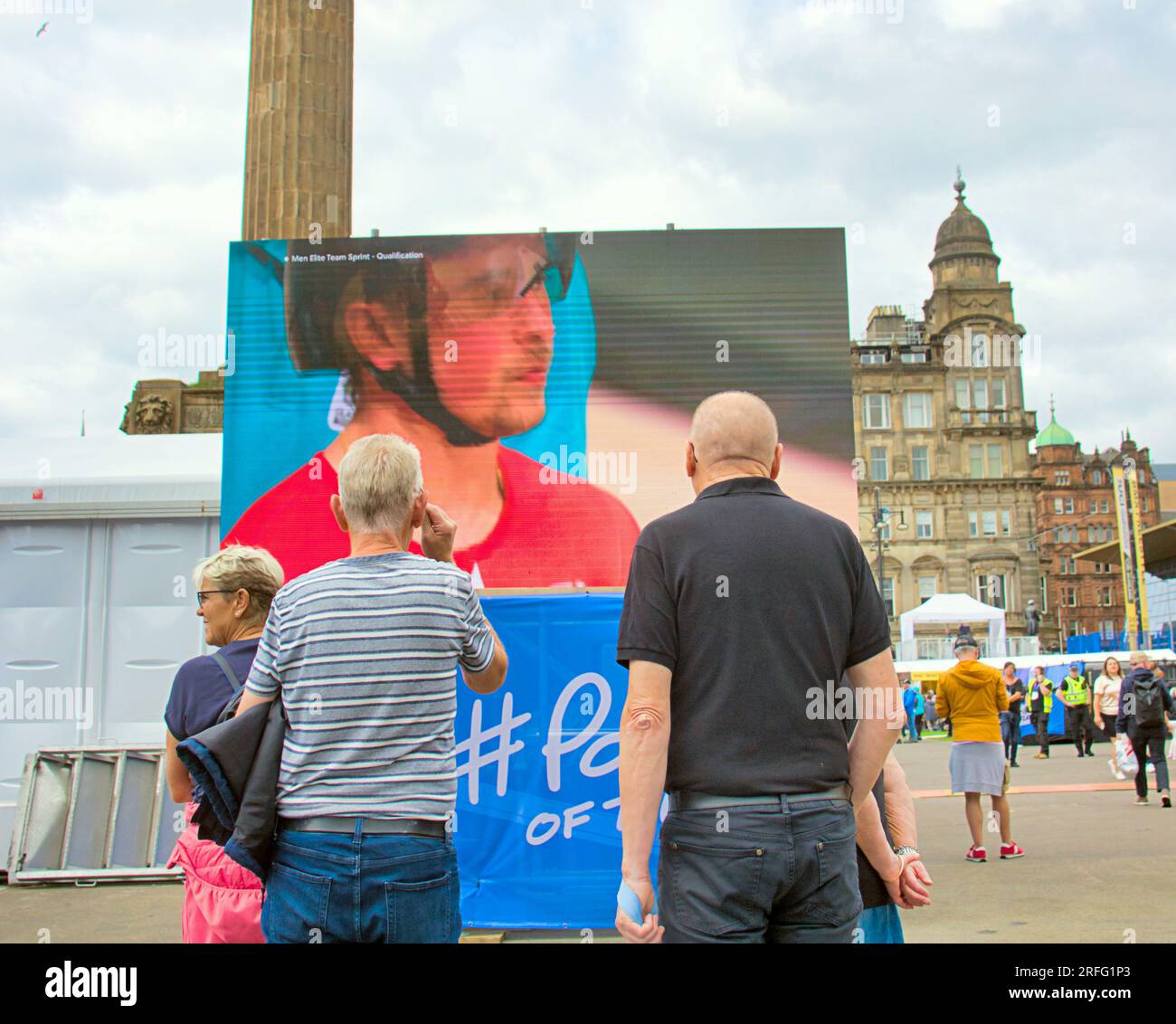 Glasgow, Scotland, UK. 3rd August, 2023. UCI Fan zone opens in