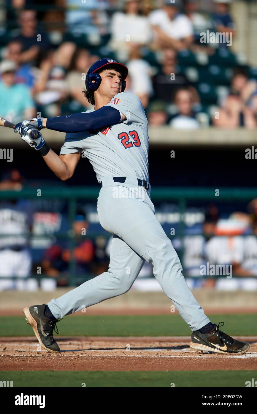 Jac Caglianone (23) (Florida) of the USA Collegiate National Team at ...