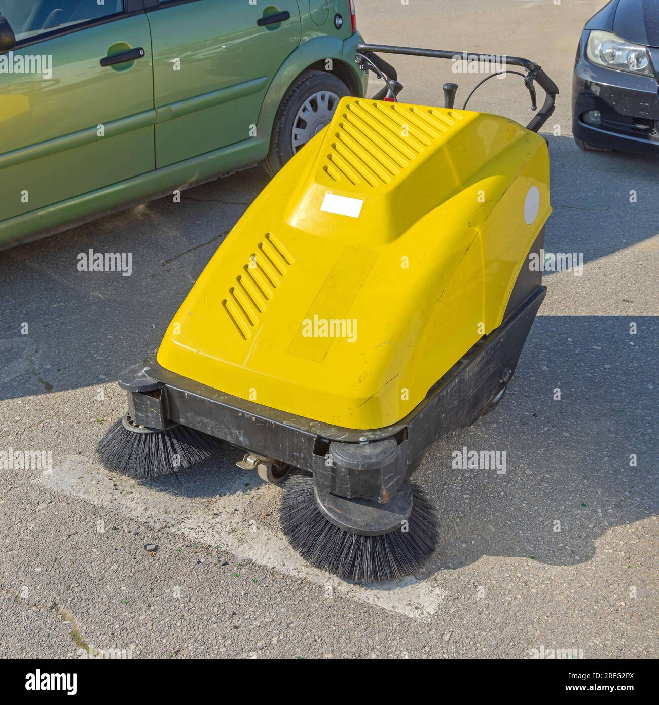 Hand Controlled Big Sweeper Machine Cleaning Equipment Stock Photo