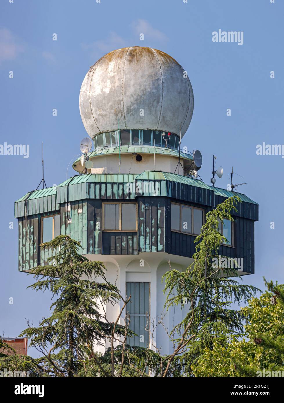 Doppler Radar Antenna Weather Surveillance Meteorogical Station Tower ...