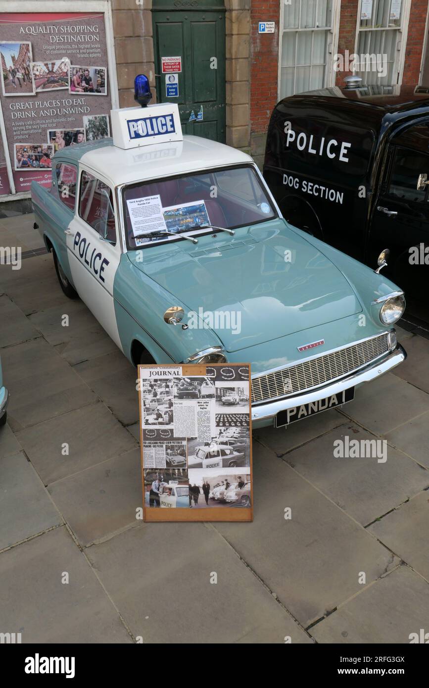 Derby police cars historical and modern Ford Anglia 105E Police