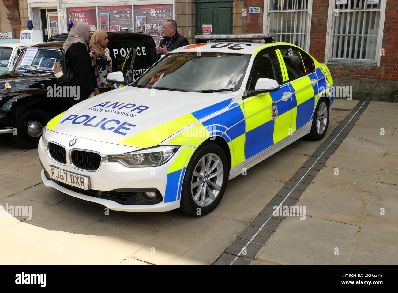 Derby police cars historical and modern BMW diesel ANPR equipped