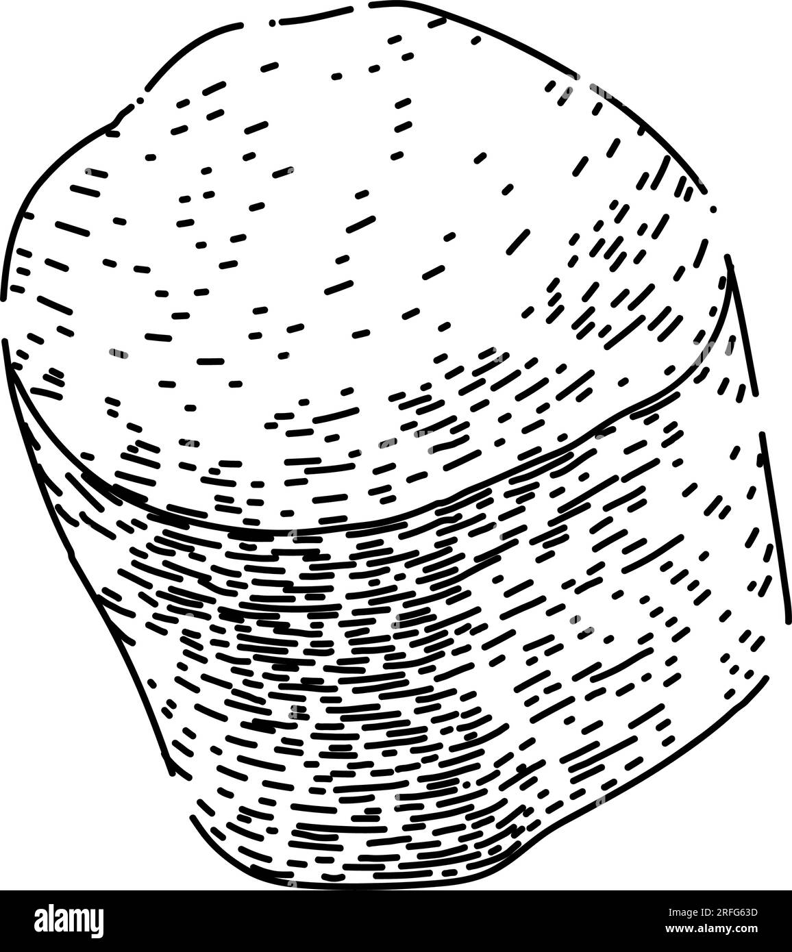 mini marshmallow candy sketch hand drawn vector Stock Vector Image